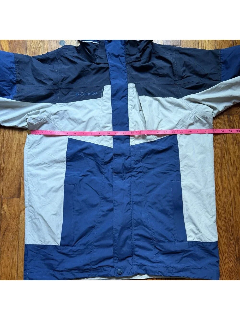 Vintage Columbia Mens 3-in-1 Bugaboo Jacket Silver Blue Small Interchange